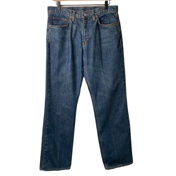 Banana Republic 078 Wide Straight Leg Jeans Y2K 100% Cotton Rigid Medium Wash